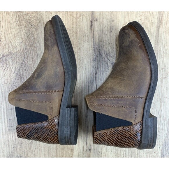 Clarks Demi 2 Beat Ankle Boots Women's 6.5 M Dark Tan Brown Slip On 13713 - Picture 11 of 16